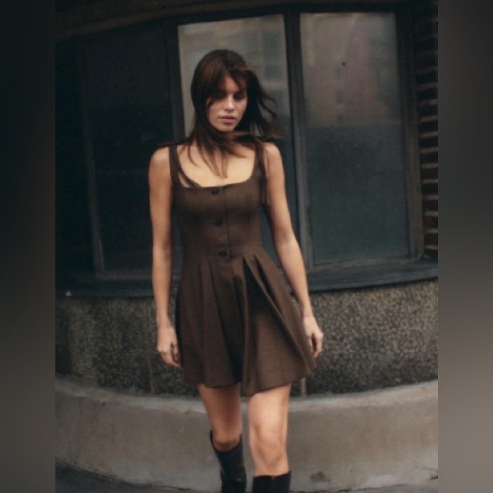 Zara Chocolate Brown Mini Dress